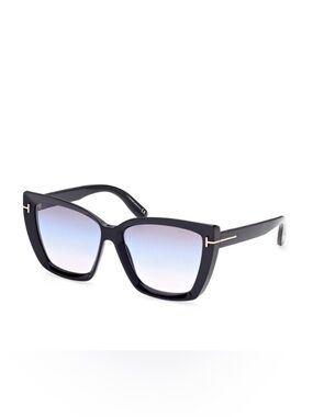 Tom Ford scarlet 02 57mm Black  Sunglasses with Gradient Lenses